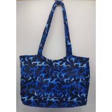 Blue Dragon Flame  Medium Handbag