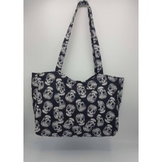 Grey Skull Medium Handbag